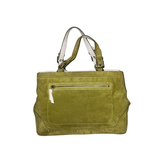 Coach Green and White Satchel - Picture 2 of 16